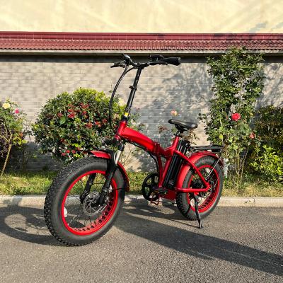 China Aluminum alloy frame 48v 500w 15ah fat tire folding electric bike ready for shipping for sale