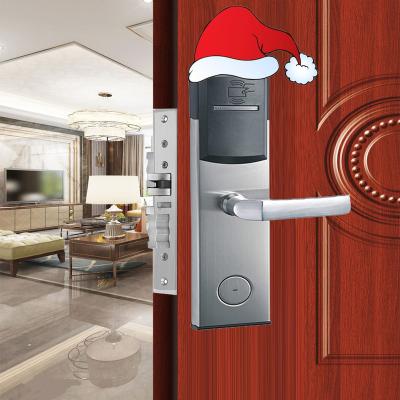 China 2022 Home /Hotel/ /Office Apartments in RFID Key Card Electronic Door Handle Lock Hotel Common Door Lock with Management Software System for sale