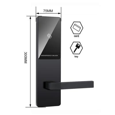 China Smart RFID Professional Card Star Hotel Manufacturing Hotel Door Handle Electronic Lock System for sale