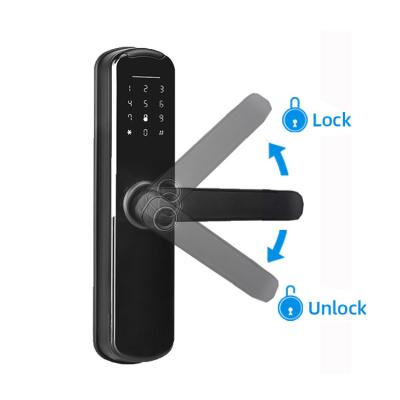 China Apartment / Home / Hotel / Office Deadbolt Fingerprint Biometrica Digital Smart Door Lock TTLock Lock Multiple Opening Ways Lock for sale