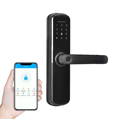 China Apartment / Home / Hotel / Office Shenzhen Anti Theft TT Smart Lock 2022 With Smart Fingerprint Door Lock Display Stand for sale