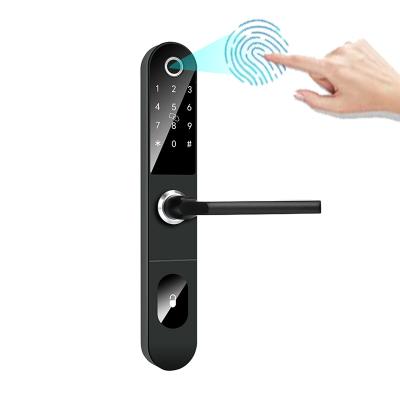 China Apartment / Home / Hotel / Office Smart APP BLE WiFi Security Door Fingerprint Aluminum Lock for sale