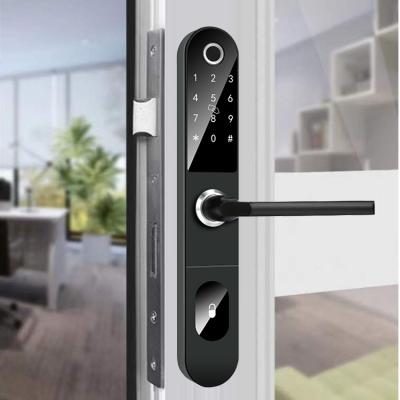 China Home Fashionable Passage Fingerprint Support WIFI APP Lock Office TT Apartments Hotel Smart Door Lock For Aluminum Door for sale