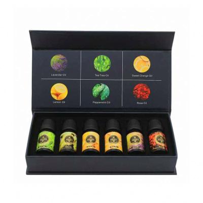 China Custom Materials Rectangle Recycled Flip Gift Packaging Boxes Beauty Product Magnetic Essential Oil Box for sale