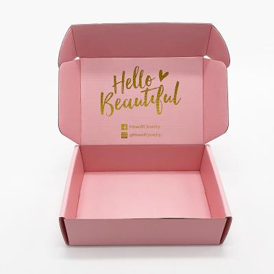 China Recyclable Logo Corrugated Carton Square Shipping Custom Mailer Paper Subscription Boxes Small Packaging Box For Nails for sale