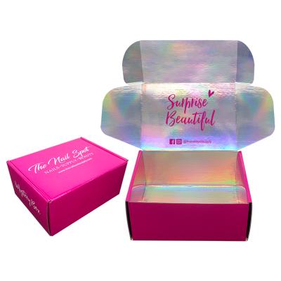 China Recyclable Luxury Logo Holographic Printing Custom Logo Cosmetic Packaging Paper Box For Cosmetics Skin Care for sale