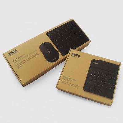 China Corrugated Brown Corrugated Paper Materials Wifi Piano Wireless Keyboard Mouse Keyboard Recycled Mailing Products Packaging Listing Box Electronic Box for sale