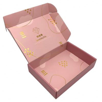 China Reused Custom Shipping Packaging Boxes Jewelry Shipping Boxes Logo Corrugated Necklace Ring Earing Packaging Box Materials for sale