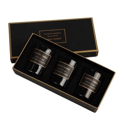 China Recyclable Custom Luxury Cardboard Packaging Paper Scented Candle Set Gift Box for sale