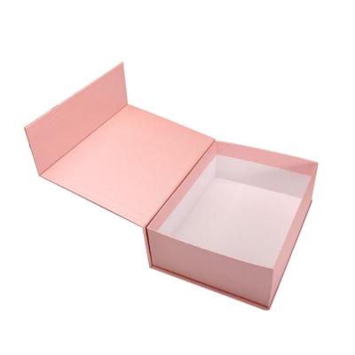 China Custom Recycled Materials Logo Printed Full Color Pink Box Packaging For Shoe Luxury Cardboard Magnetic Box With Lid for sale