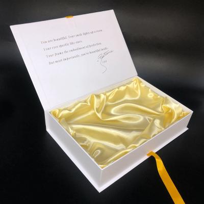 China Recyclable Customized White Hair Care Accessories Packaging Box Bundle Human Hair Extensions Pack Boxes for sale