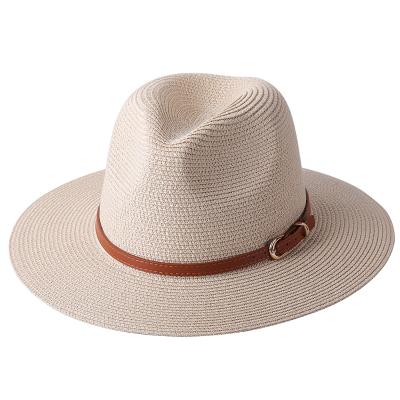 China Straw Cap Wide Brim Braided Sun Protection Beach UV Hats Summer Hat Soft Shaped UV Hat For Women/Men for sale