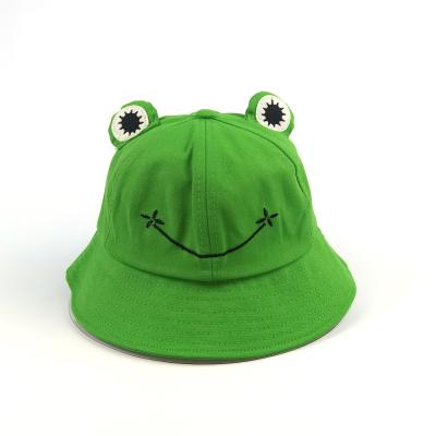 China Decorate Frog Bucket Hat For Women Summer Autumn Plain Outdoor Hiking Beach Hats Fishing Woman Bob Sunscreen Caps for sale