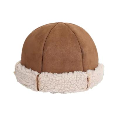 China breathable & Autumn And Winter Plush Suede Landlord Hat Landlord Beanie Hat Hip Hop Waterproof Hat Without Brim for sale