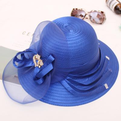 China The Bridal Wide Brim Foldable Wide Brim Hat Women's Wedding Flower Hat Brim Accessories Decoration Bridal Tiara for sale