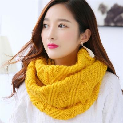 China Outdoor Scarf Women Winter Knitted Warm Circle Neckrchief Ladies Ring Loop Scarf Fashion Unisex Snood Scarf for sale