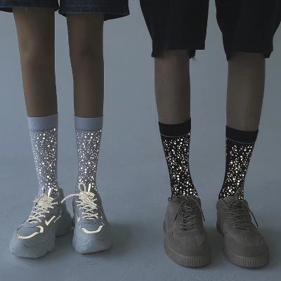 China Breathable Reflective Socks Bright Shiny Sport Boots Street Reflective Socks for sale