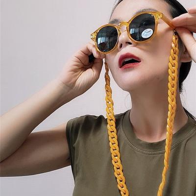 China FashionSunglasses Monocle Chain Sunglasses Holder Eyewear Retainer Strap Acrylic Glasses Hanging For Women for sale