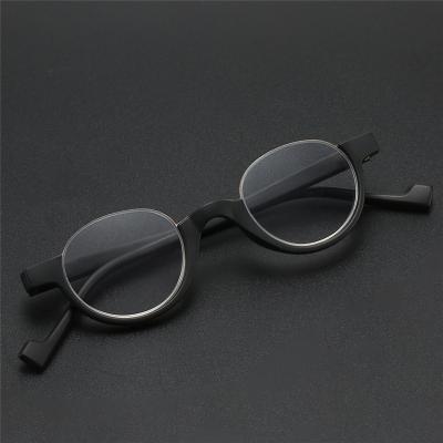 China High Nose Bridge Reading Glasses Retro Round Half Frame Reading Glasses Magnifying Leopard Spectacles Presbyopic Glasses for sale