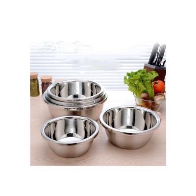 China Amazon Sale Stainless Steel Basin Dishwasherable Bowl Stainless Steel Mixing Bowl Viable Hot Salad Bowl for sale