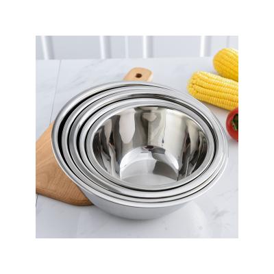 China Sustainable High Quality Stainless Steel Soup Bowl Fruits And Vegetables Thickened Stainless Steel Mixing Bowl for sale