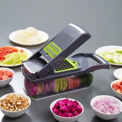 China Viable Kitchen 12 in 1 Vegetable Chopper Chopper Potato Onion Cutter Grinder Mandoline Full Star Manual Vegetable Slicer for sale