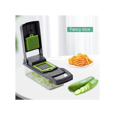 China Viable 12 in 1 Fruit Vegetable Tools Universal Vegetable Chopper Cutter Dicer Mandoline Slicer Fullstar Vegetable and Fruit Vegetable Cleaver for sale