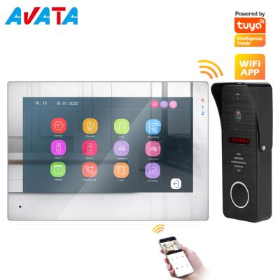 China WiFi Intercom Doorbell Tuya wireless door intercom with camera with Motion Detection Night Vision Remote Unlock for sale