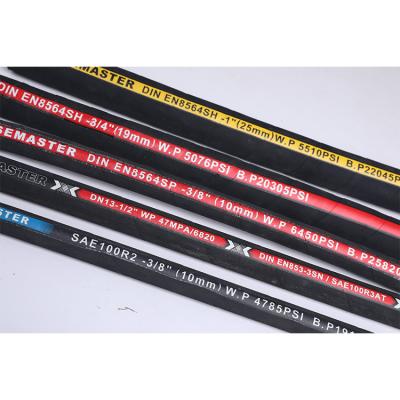 China Parker Standard Steel Wire Synthetic Rubber High Pressure Hydraulic Braided Reinforced Hose with stocklot price list for sale