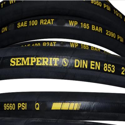 China Suitable for carrying hydraulic fluids Semperit brand high pressure rubber hose hydraulic hose for sale