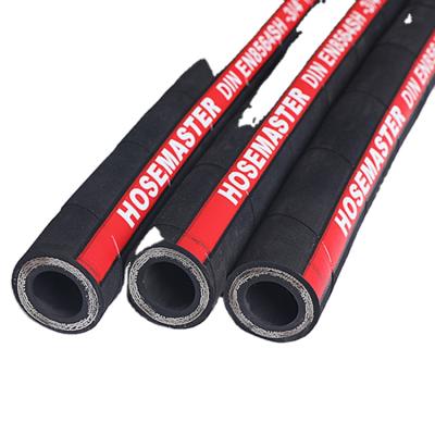 China Petroleum Base Hydraulic Fluids Semperit High Quality Italian Brand Steel Wire Braided High Pressure Hydraulic Rubber Hose for sale