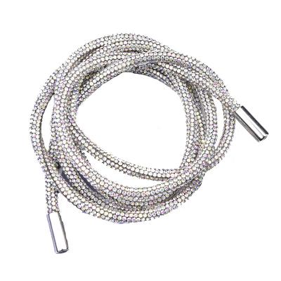 China Pointback Full Pipe Hole Plastic Rhinestone Drill Rope Crystal Rhinestone Banding Clothing Accessories DIY for sale