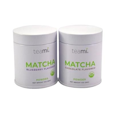 China High Quality White Color Small Mini Round Metal Cans 30g Tea Powder Packaging Airtight Lid Tin Box Tin Packaging Matcha Tin zu verkaufen