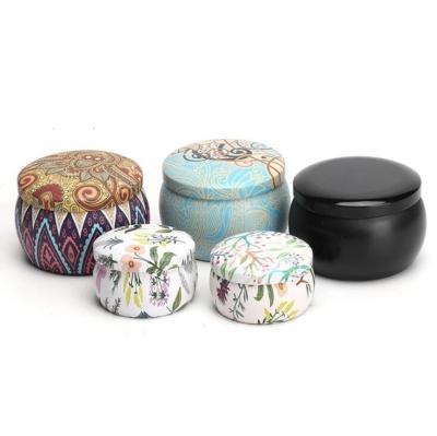 China Hot Sale Custom Seamless Tin Candle Containers Candle Tin Round Tin Boxes Packaging for sale