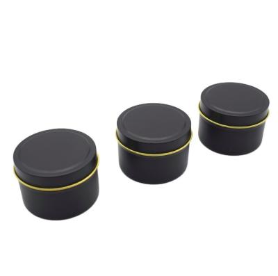 Chine Hot Sale Black Matt/Silver/White Color 4oz and 8oz Metal Round Candle Tin Jar with Lid Wax Container à vendre