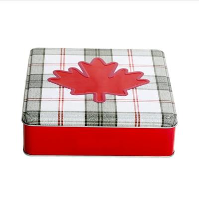 Cina High Quality Food Grade Metal Can For Cookie Tins Square Tin Box Cake Tins in vendita