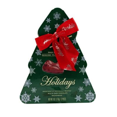 Китай High Quality Metal Can For Chocolate Cookie Candy Packaging Christmas Tree Shape Tin Box For Gift Biscuit Tin продается