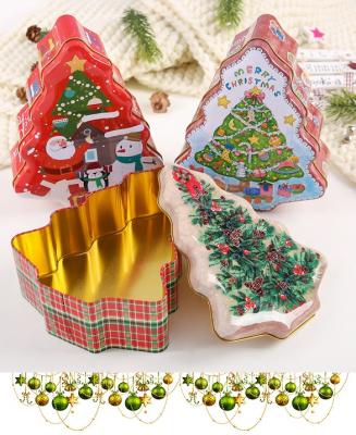 Cina High Quality Metal Can For Cookie / Chocolate / Biscuit Tree Shape Christmas Tin in vendita