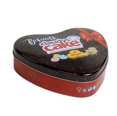 China High Quality Metal Cans Chocolate Candy Cookie Packaging Heart Shape Tin Boxes For Gifts Biscuit Tin for sale