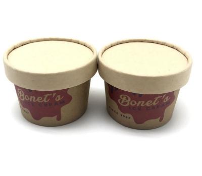 China High Quality Food Grade 100% Eco-Friendly Kraft Paper Ice Cream Cup 5oz(150ML) Yogurt Cup for sale