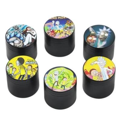 China Easy Rolling Tobacco Maker 40 50 55 63mm Grade All High Quality Zinc Alloy Colorful Grinder Wholesale Herb Metal Tobacco Herb Grinder for sale