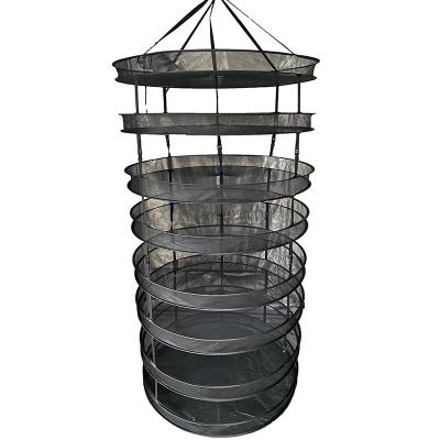 China Easily Assembled Hydroponic Hanging Detachable Plant 8 Layer Herb Drying Rack Drying Net for sale