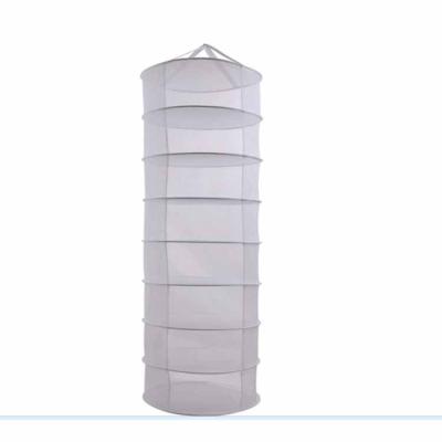 China Easily Assembled Herb Drying Rack Net-Round Shape Dryer 8 Layer Diameter 60cm/80cm White Mesh With Opendoor Dryer for sale