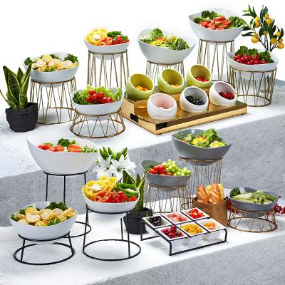 China Easily Assembled Hotel Buffet Food Mix Display Rack Fruit and Vegetable Dessert Display Rack for sale