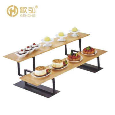 China Modern Desgin Multifunctional Buffet Table Food Display Rack 2 Tier Food Display Rack Combination Cake Stand Set for sale