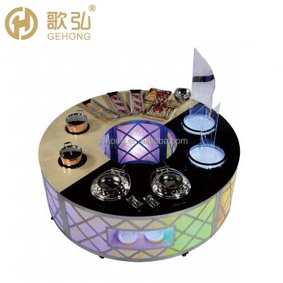 China Convenient round marble table top used finest quality sideboard counter design for public occasions and wedding party for sale