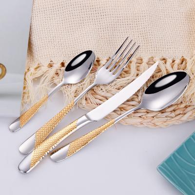 China Unique luxury high quality factory direct sale design stainless steel cutlery hotel banquet cutlery set viable new for sale