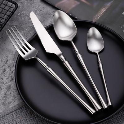 China Factory New Stainless Steel Luxury Cutlery Set Sustainable High Quality Custom Unique Design Support Set For Hotel Banquet Wedding for sale