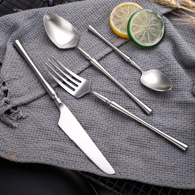 China Support viable customization unique factory design stainless steel cutlery set hotel wedding banquet tableware for sale