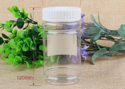 China Transparent Food Grade Nuts Clear Pet Jars 60mm Plastic Bottle White Screw Cap for sale